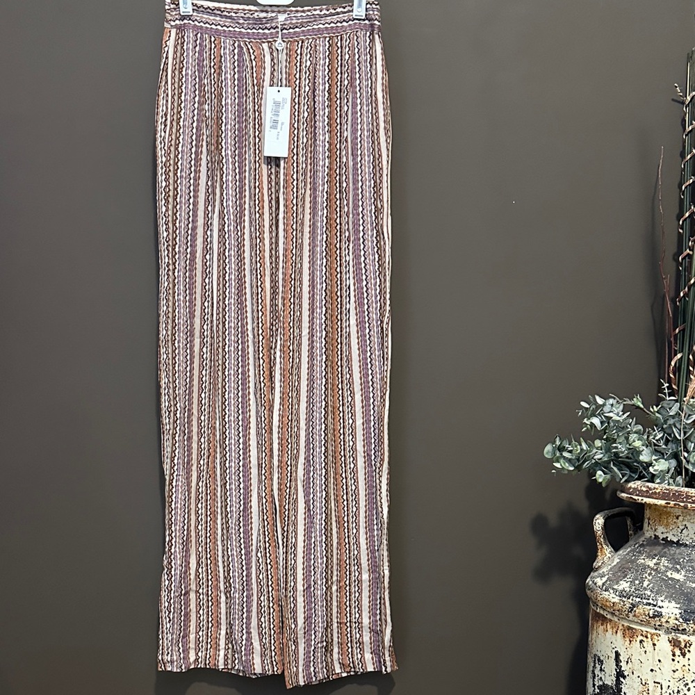 NWT SMALL Sage Multicolor Zigzag Pants